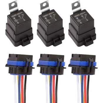 Auto elektroinstalace SVAZEK RELÉ ZÁKLADNA HERMETICKÁ ZÁSUVKA 5 PIN 3KS 12V 40A