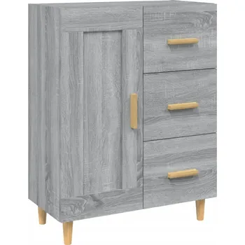 Komoda Boční skříňka z materiálu na bázi dřeva, Šedý dub Sonoma, 69,5x34x90 cm
