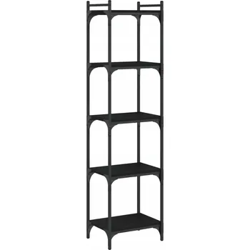 Knihovna Regál na knihy s kovovým rámem, černý, 40x30x154 cm