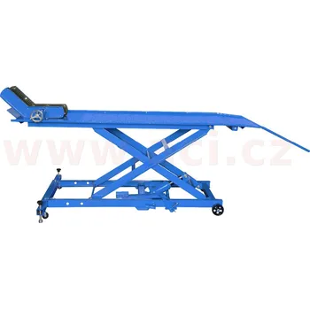 zvedák motocyklový zvedák, hydraulický, nosnost 450 kg, rozměr plošiny 2000 x 650 mm