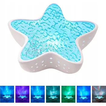 Lampička STARFISH NOČNÍ LAMPA S PROJEKCÍ HVĚZD, 7 BAREV, USB TYPE-C