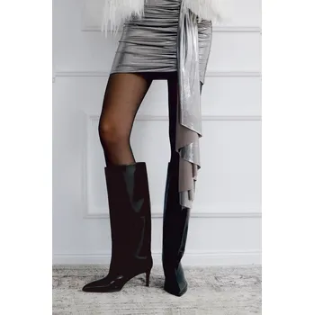 Dámské kozačky Kožené kozačky Answear.LAB LT2326-1502-3 černá 99X, EUR 41