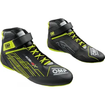 Moto obuv FIA boty OMP KS-2X my2026, černá/fluo žlutá