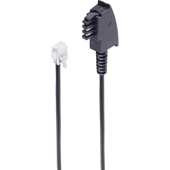 Shiverpeaks DSL kabel [1x telefonní zástrčka TAE-F - 1x RJ11 zástrčka 6p2c] 6 m černá