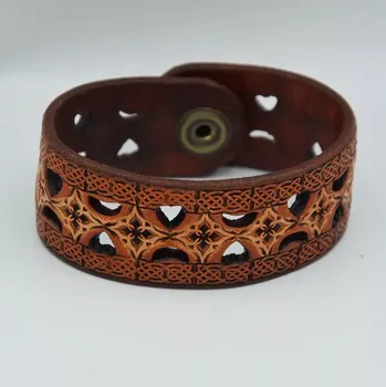 Kožený náramek 31 (originální ruční výrobek ze Slovácka)