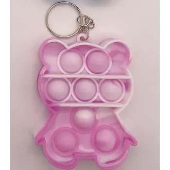 POP IT Pop It klíčenka Medvídek růžový