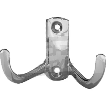 Věšák 770387 dvojháček kov chrom lesklý (Nástěnný dvojháček v povrchu chrom lesklý. Praktický doplněk do interiéru.)