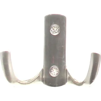 Věšák 770207 dvojháček kov broušený nikl (Nástěnný dvojháček v povrchu broušený nikl. Praktický doplněk do interiéru.)