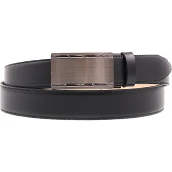 Opasek Pánský kožený opasek Špongr 3567 s plnou sponou AUTOMAT černý Velikost = obvod pasu (cm): 115 cm