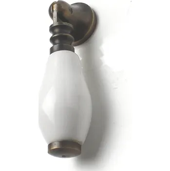 Nábytkové kování 31005 úchytka visací bílý patina rozteč 45mm porcelán (Nábytková úchytka s roztečí 45 mm. Praktický doplněk do interiéru.)