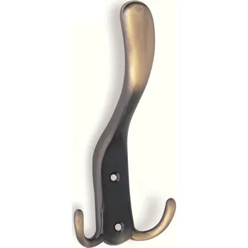 Věšák 12839 věšák FRANTA staromosaz (Nástěnný věšák v povrchu mosaz. Praktický doplněk do interiéru.)