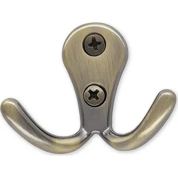 Věšák 63323 věšák RADIS staromosaz (Nástěnný věšák v povrchu mosaz. Vhodné řešení pro nábytek v interiéru.)