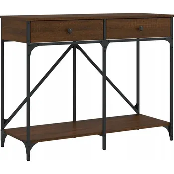 Konferenční stolek Konzolový stolek z dřevotřísky, hnědý dub, 100x39x78,5 cm