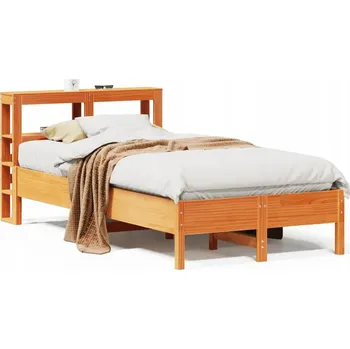 Postel Rám postele s čelem, voskovaný bronz, 214,5 x 81 x 82 cm