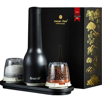 Mlýnek na kávu FinaMill Elektrický mlýnek USB černý, dárková sada
