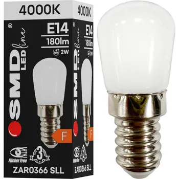 Žárovka LED ŽÁROVKA DO LEDNIČKY BRÁNY KOHOUTA ŠICÍCH STROJŮ DIGESTOŘE E14 T22 2W 230V