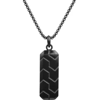 Náhrdelník Troli Černý náhrdelník s podlouhlým přívěskem VNP0106B + 2 měsíce na vrácení zboží