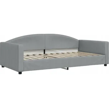 Pohovka Světle šedá rozkládací pohovka 223 x 110 x 75 cm