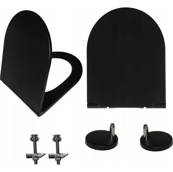 WC sedátko WC prkénko U s pomalým sklápěním Estiva BLACK MATT Duroplast