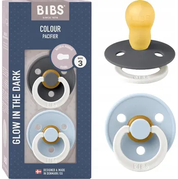 dudlíky Kulatý gumový Dudlík Bibs 18 měsíců +