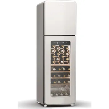Chlazení Klarstein Shirley 50cm 60 Lahví Dvouzónová Vinotéka Krémová (10046356)
