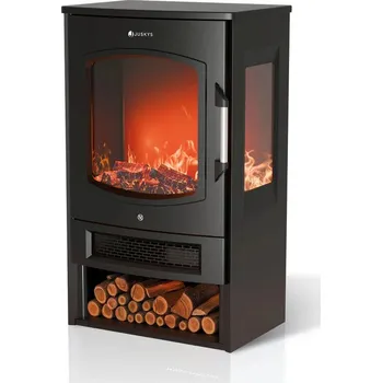 FurniGO Elektrický krb 1800W – černý