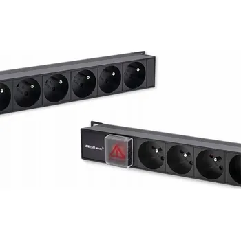 Záložní zdroj Qoltec PDU napájecí lišta pro RACK | 16A | 16xFRANCOUZSKA | Vertikální | 1,8 m