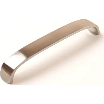 Nábytkové kování 770071 úchytka KORTINA rozteč 128mm broušený nikl (Úchytka s roztečí 128mm v luxusním broušeném niklovaném provedení. Lesklý povrch dodá nábytku vyšší lesk a eleganci.)