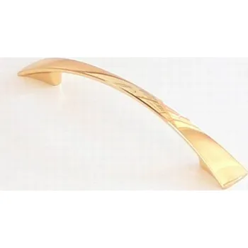 Nábytkové kování 91420 úchytka U025 rozteč 128mm zlatá (Nábytková úchytka U025 s roztečí 128 mm. Praktický doplněk do interiéru.)