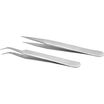Kosmetická pinzeta CREDO SOLINGEN Sada dvou nerezových profi pinzet na řasy 17630