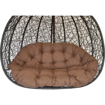 Podsedák Polstr na závěsnou houpačku Double - hnědý melír - SLEVA 3% s kodem radost25