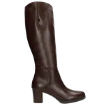 Dámské Hnědé Kožené Služební Kozačky Na Podpatku Wojas 740152 39