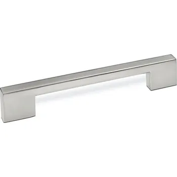 Nábytkové kování 14011 úchytka rozteč 128mm nikl broušený (Nábytková úchytka s roztečí 128 mm v povrchu nikl. Vhodné řešení pro nábytek v interiéru.)