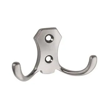 Věšák 770253 dvojháček kovový mini OZ-01 satén nikl (Nástěnný dvojháček v povrchu satén nikl. Praktický doplněk do interiéru.)