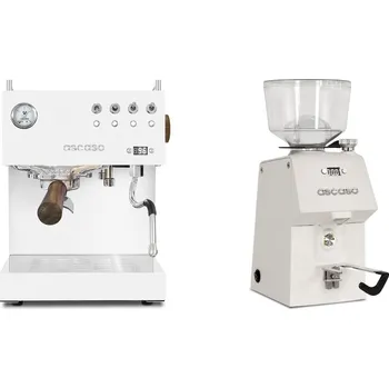 Kávovar Ascaso Steel DUO PID, White&Wood + Ascaso H64, white