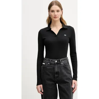 Oblečení a móda Tričko s dlouhým rukávem Calvin Klein Jeans LV047E203G černá 99X, vel. L