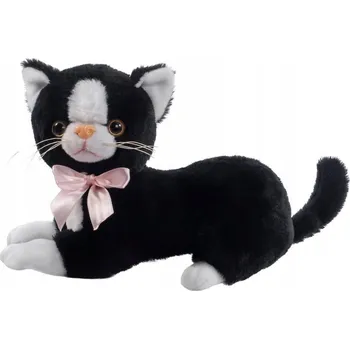 plyšák PLYŠOVÝ MAZLÍČEK PŘÍTULNÍČEK Pro Miminka Roztomilá ČERNÁ KOČKA K Mazlení plyšák