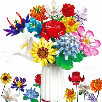 ostatní stavebnice STAVEBNICE KVĚTINY KYTICE BOTANICALS 1064 DÍLŮ KONSTRUKČNÍ RŮŽE LILIE ORCHIDEJ