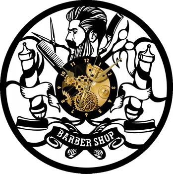 Hodiny NÁSTĚNNÉ HODINY VYROBENÉ Z VINYLOVÉ DESKY - DEKORACE NA ZEĎ