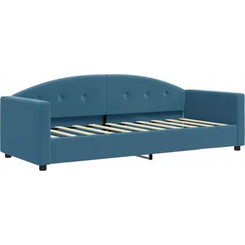 Pohovka Rozkládací pohovka 2v1 s funkcí spaní, modrá, rozměry 222 x 90 x 75 cm