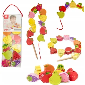 Dřevěná hračka Classic World ucpávky Fruit 13 el.