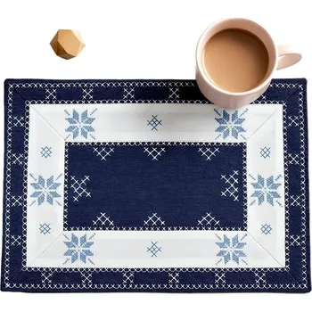 Prostěradlo Ubrousek modrý hvězdičky běhoun 45x110 Skandinávský