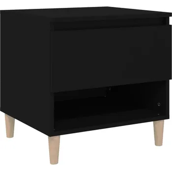 Noční stolek Černý noční stolek z dřevotřísky, 50 x 46 x 50 cm