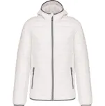 KARIBAN VINTAGE K6110 / Pánská prošívaná bunda s kapucí - white XL