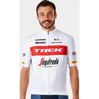 cyklistický dres TREK Santini Trek-Segafredo replika dres white-red, XL