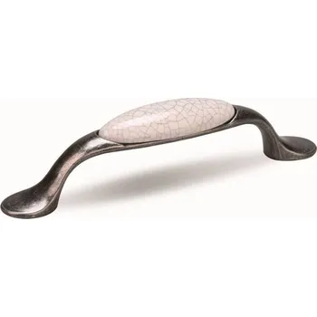 Nábytkové kování 44024-96mm starostříro porcelán popraskaný (44024-96mm starostříro porcelán popraskaný. Jednoduchý a funkční doplněk do interiéru.)