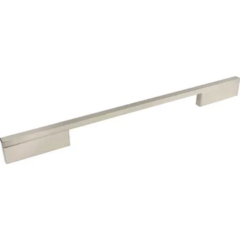 Nábytkové kování Nábytková úchytka PRESTIGE s roztečí 448 mm v povrchu broušený nikl. Jednoduchý a funkční doplněk do interiéru. (Nábytková úchytka s roztečí 448 mm v povrchu broušený nikl. Jednoduchý a funkční doplněk do interiéru.)