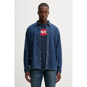 Pánská košile Džínová košile Levi's 86625.0052 námořnická modř 59J, vel. S