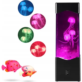 Lampička VELKÁ LÁVOVÁ LAMPA LED MEDÚZY AKVÁRIUM USB NOČNÍ LAMPA STOLNÍ RGB