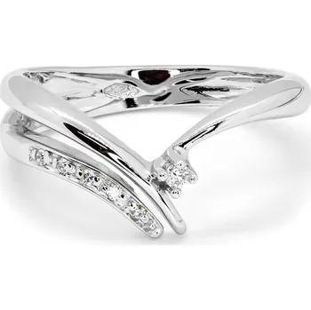 Prsten Prsten z bílého zlata s diamanty LID1501